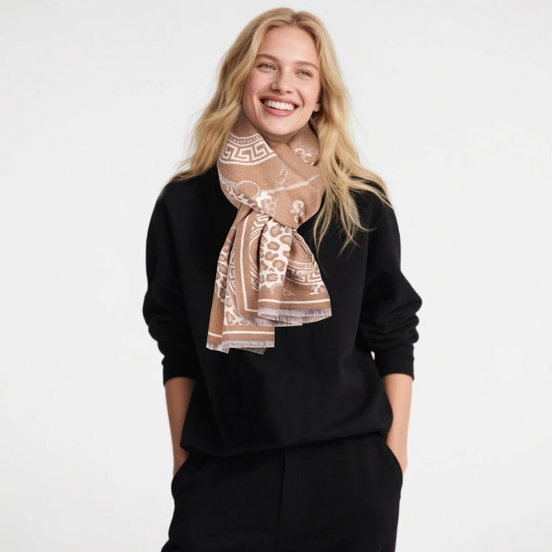 EXTREE Scarfs for Women Pashmina Silky Shawl Wrap for Evening Dressing Blanket Open Front Poncho Cape - Image 5